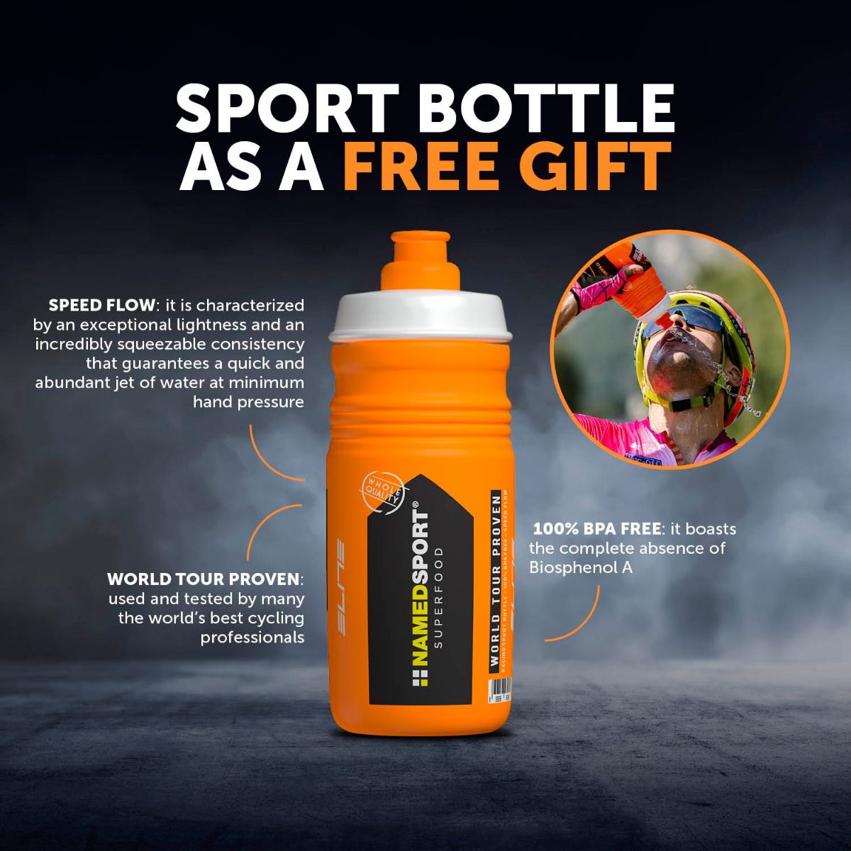 Bundelvoordeel: 4x Namedsport Hydrafit Sportdrank 400g Met 4x Gratis Bidon